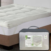 Siesta Zen Bamboo Mattress Topper 10cm Extra-Thick Comfort, Ultra-Soft, Cooling, Hypoallergenic Premium Mattress Enhancer