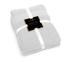 Siesta Zen Jumbo Bath Towels (Pack of 2) 600 GSM, 100% Combed Cotton, Extra Large 90x180cm, Ultra-Absorbent, Soft Hotel Quality with Jacquard Border