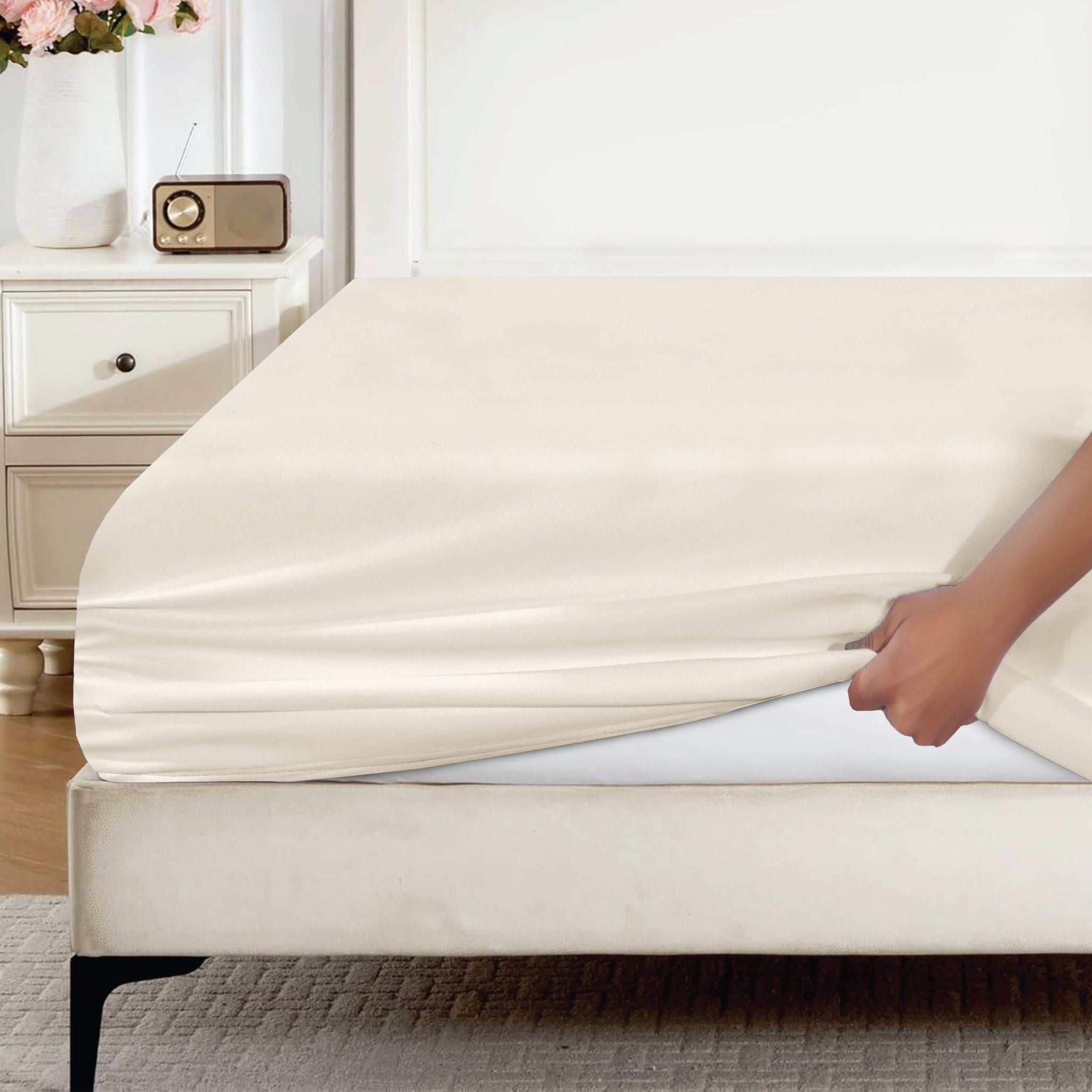 Siesta Zen Fitted Sheet Ultra-Soft Microfiber 30cm Deep Pocket, Fade & Shrink Resistant