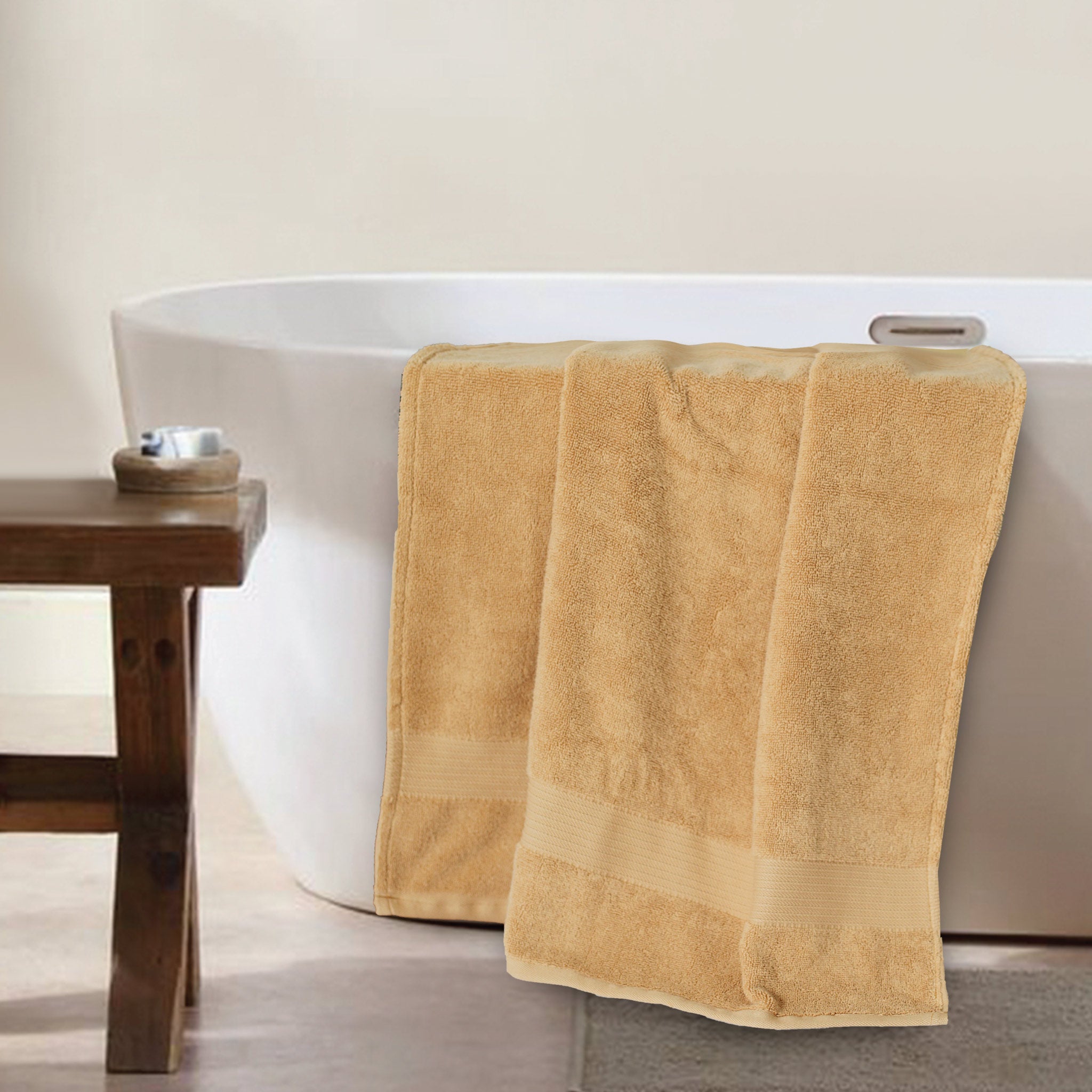 Siesta Zen Premium 100% Cotton Bath Towel 70x140cm Super Soft, 600 GSM, Ultra-Absorbent, Quick-Dry Spa & Hotel Quality, Fade Resistant