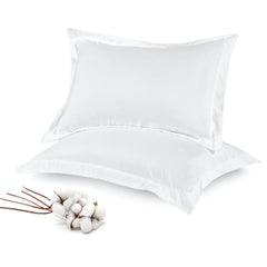 Siesta Zen 100% Egyptian Cotton 800 Thread Count Oxford Pillowcases (Pair) Luxury Cooling Sateen, Ultra-Soft, Silky & Hypoallergenic, 50x75cm with 5cm Hem