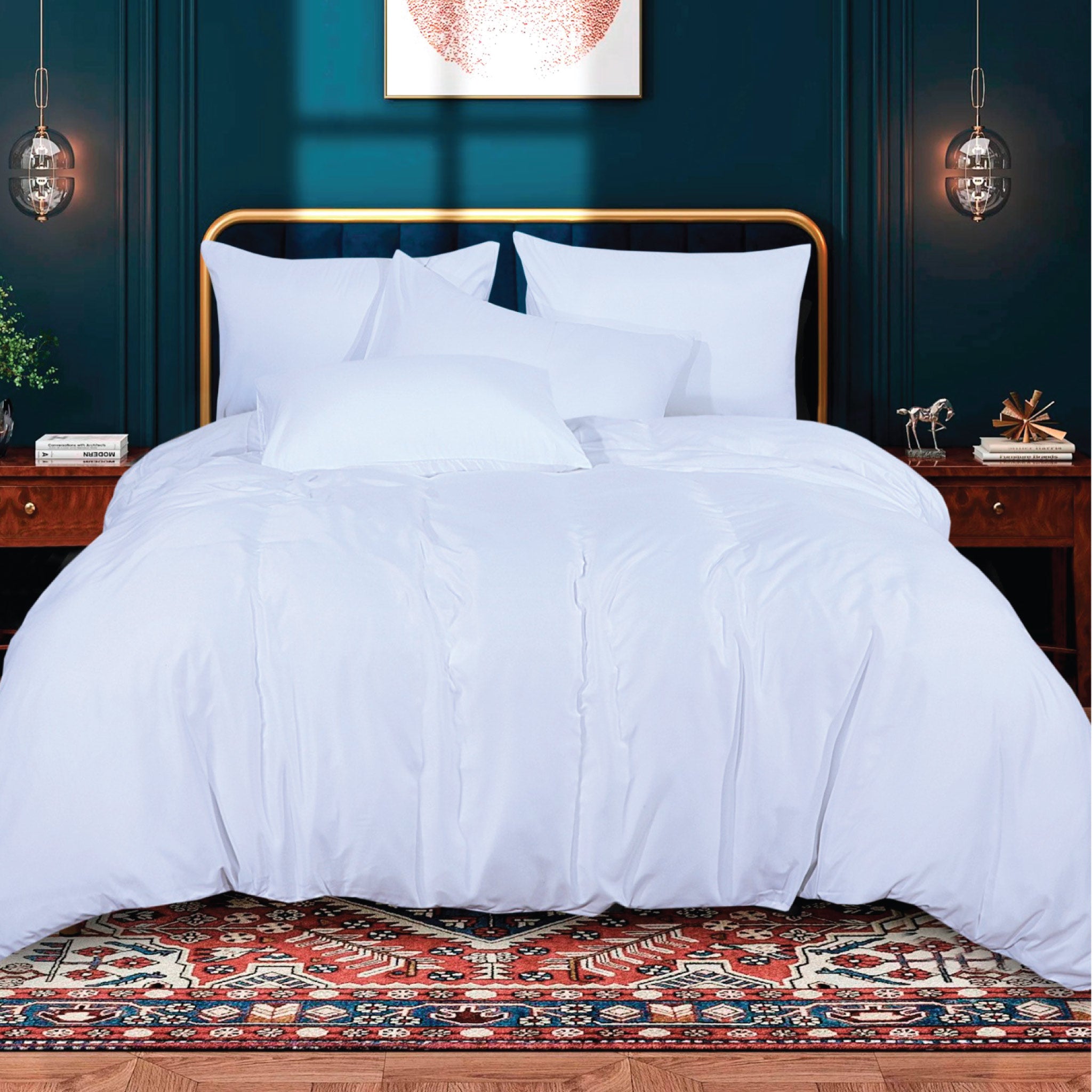 Siesta Zen Ultra Soft Brushed Microfiber Duvet Cover Set Wrinkle & Fade Resistant Bedding for Bedrooms, Hotels & Dorms