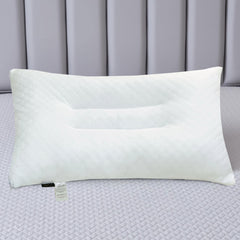 Siesta Zen Gentle Cervical Bamboo Air Flow Neck Support Pillow Filled with Vergin Hollowfiber Odorless, Ergonomic Contour Design for Neck & Spine Alignment Soft, Hypoallergenic (2, Standard Size)