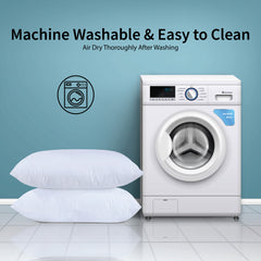 Hotel Quality Pair of Standard Hollow-fiber Filled Pillow, Breathable, Hyperallergenic, Plush Hotel-Style Down Alternative, Medium-Firm Support, Quick bounce back