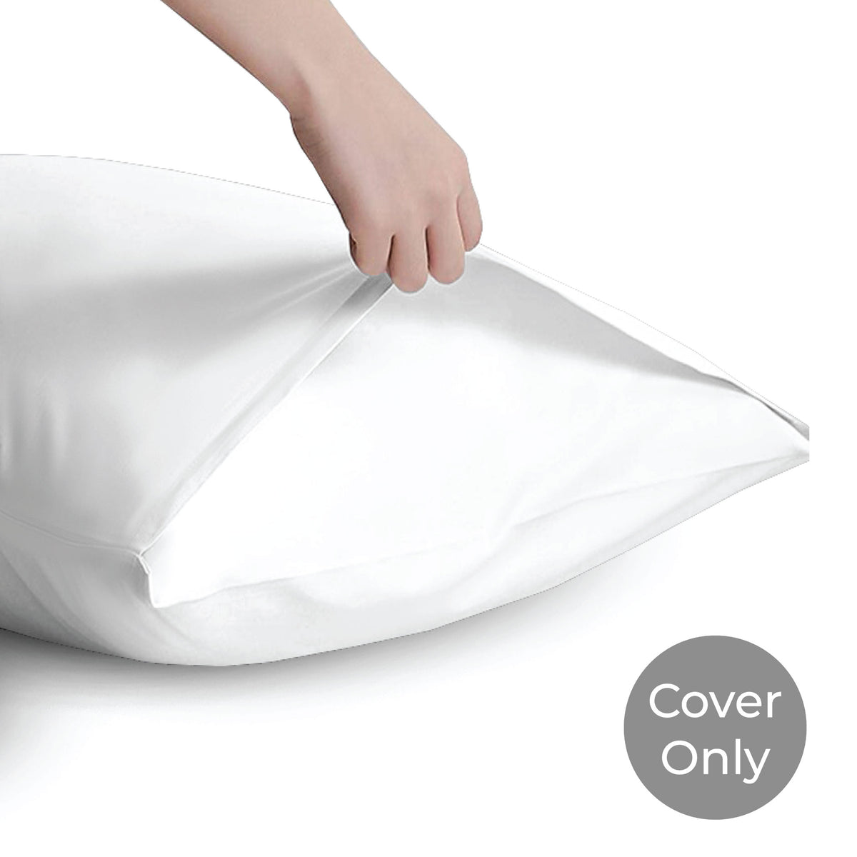 Siesta Zen 100% Egyptian Cotton Pillow Cover Set (2 Pieces) 300 Thread Count Percale, Ultra-Soft, Housewife Style Hotel Quality Pillowcases