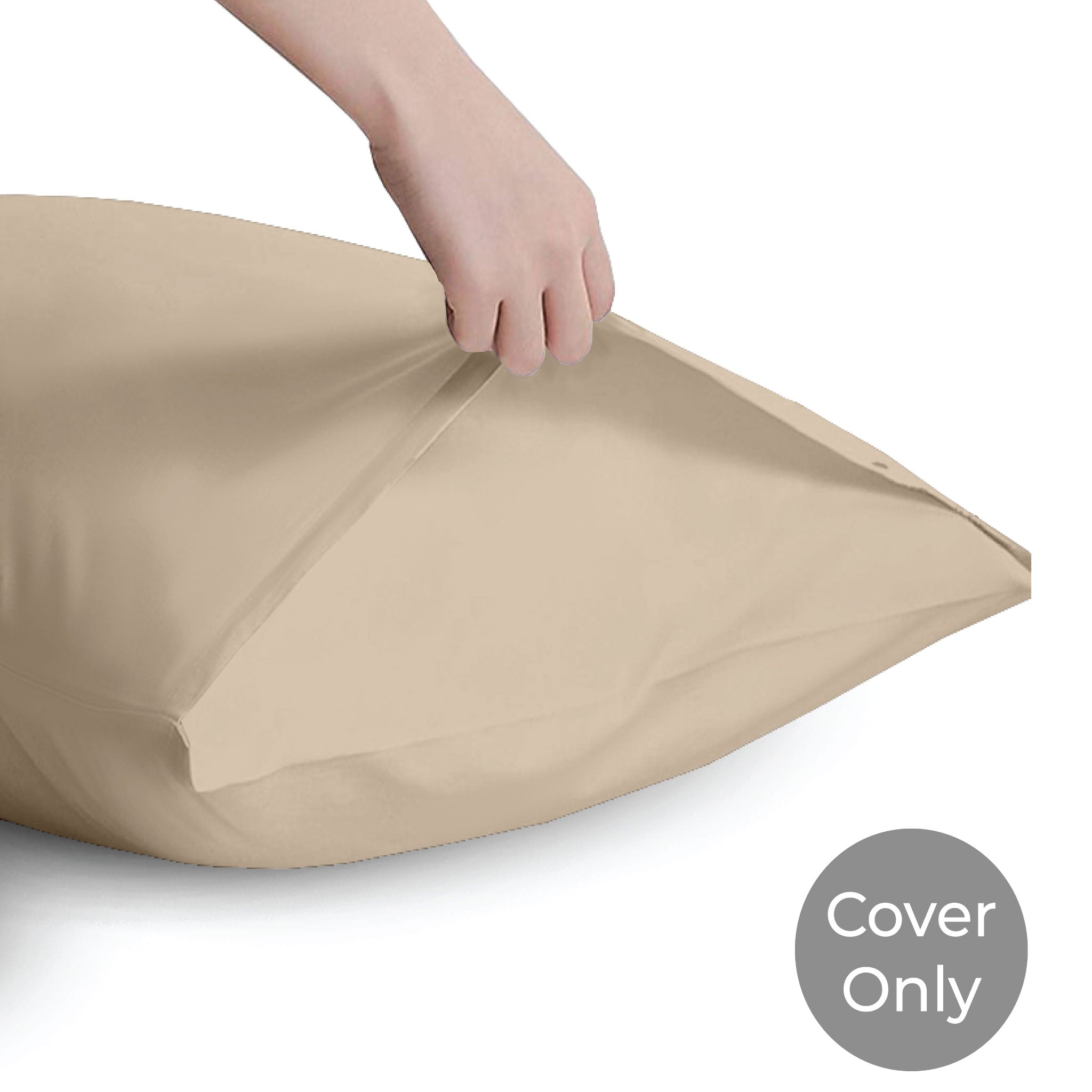 Siesta Zen 100% Egyptian Cotton Pillow Cover Set (2 Pieces) 300 Thread Count Percale, Ultra-Soft, Housewife Style Hotel Quality Pillowcases