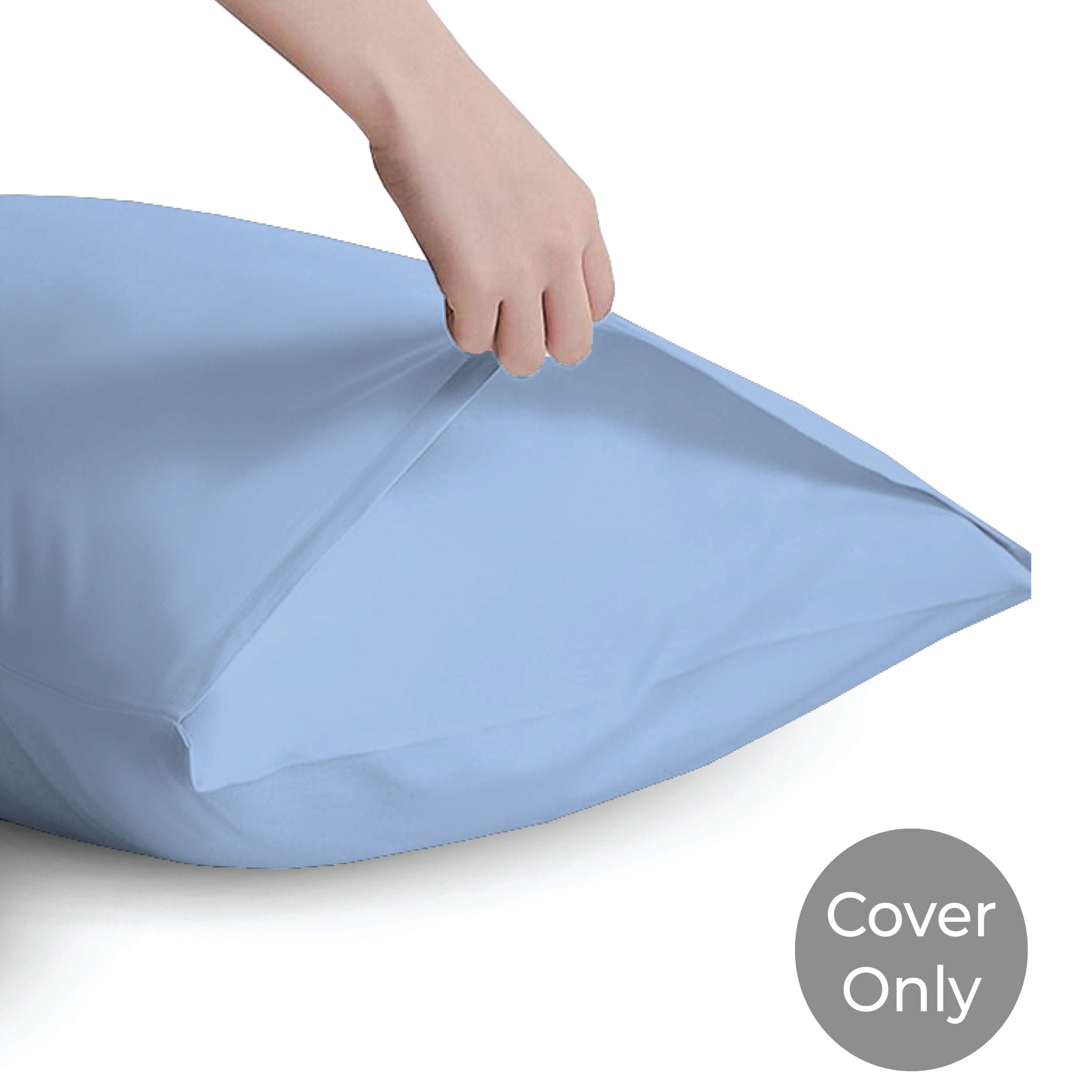 Siesta Zen 100% Egyptian Cotton Pillow Cover Set (2 Pieces) 300 Thread Count Percale, Ultra-Soft, Housewife Style Hotel Quality Pillowcases