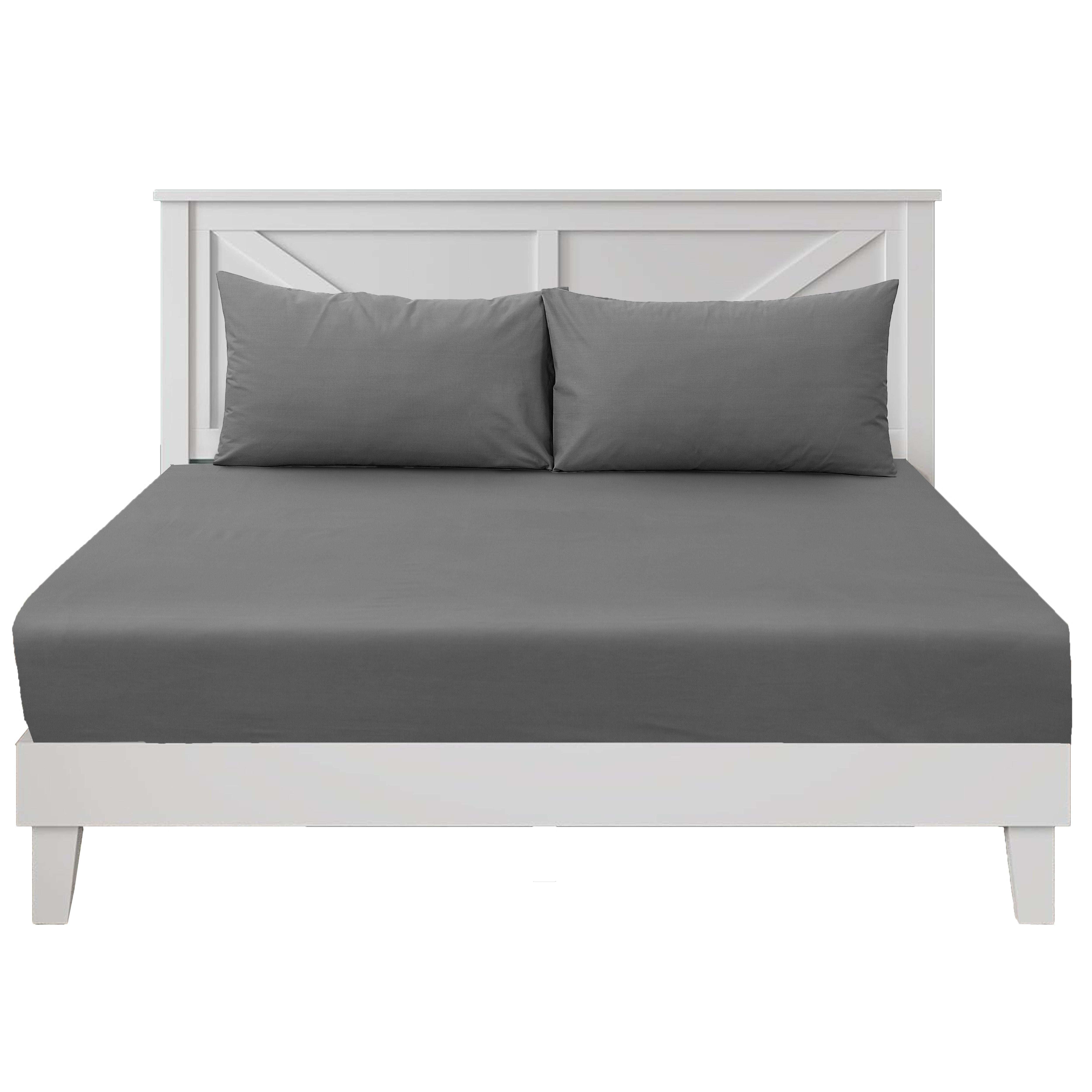 Siesta Zen 3 Piece Cotton Rich Fitted Sheet Set, 250 Thread count, 30cm Deep Pocket, Ultra Soft & Wrinkle Resistant