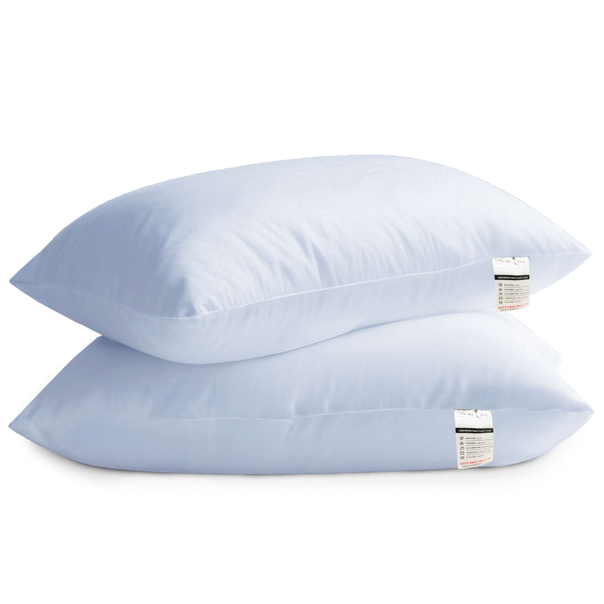 Hotel Quality Pair of Standard Hollow-fiber Filled Pillow, Breathable, Hyperallergenic, Plush Hotel-Style Down Alternative, Medium-Firm Support, Quick bounce back