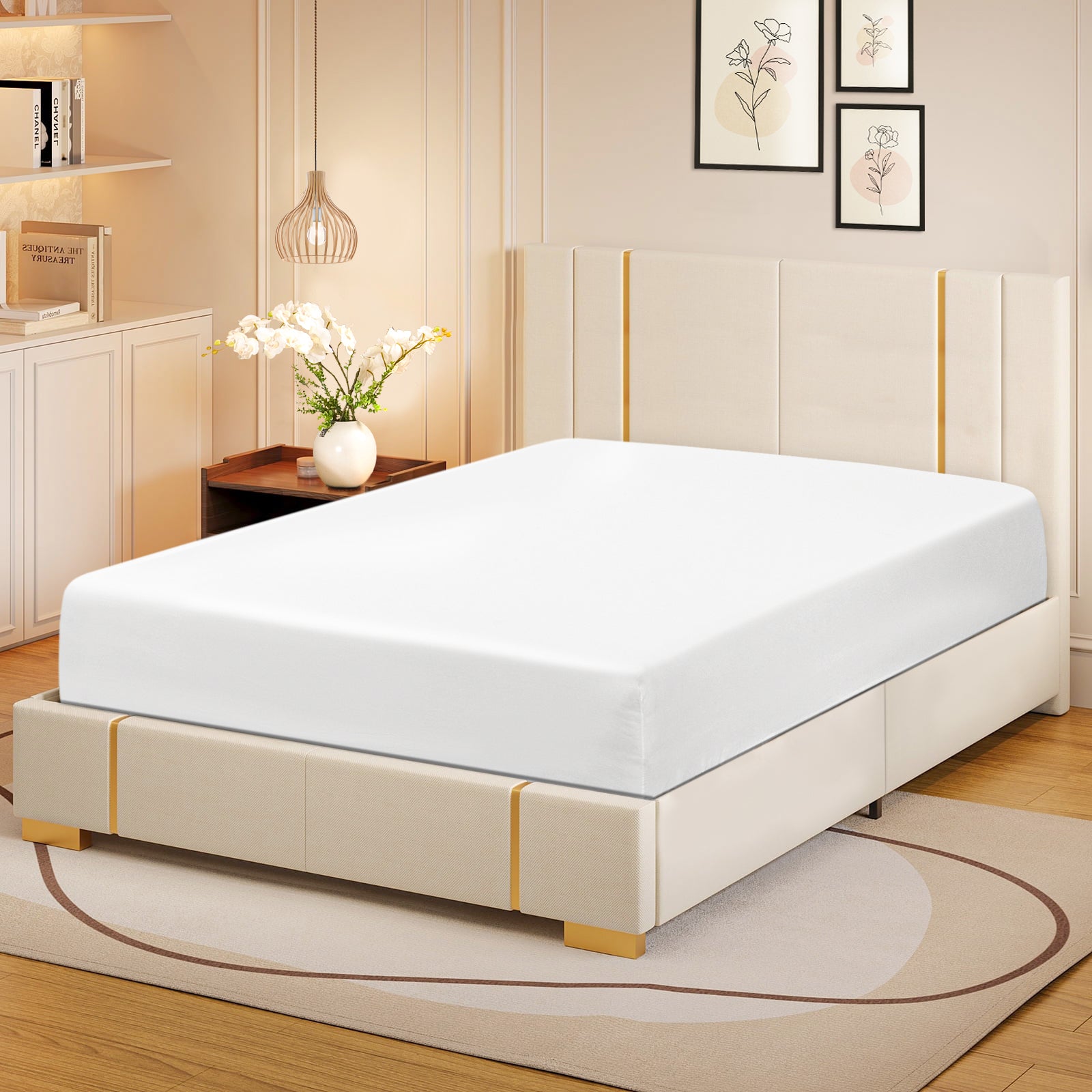 Siesta Zen 100% Egyptian Cotton Sateen 800 Thread Count Fitted Sheet 30cm Deep Pocket Hotel Quality