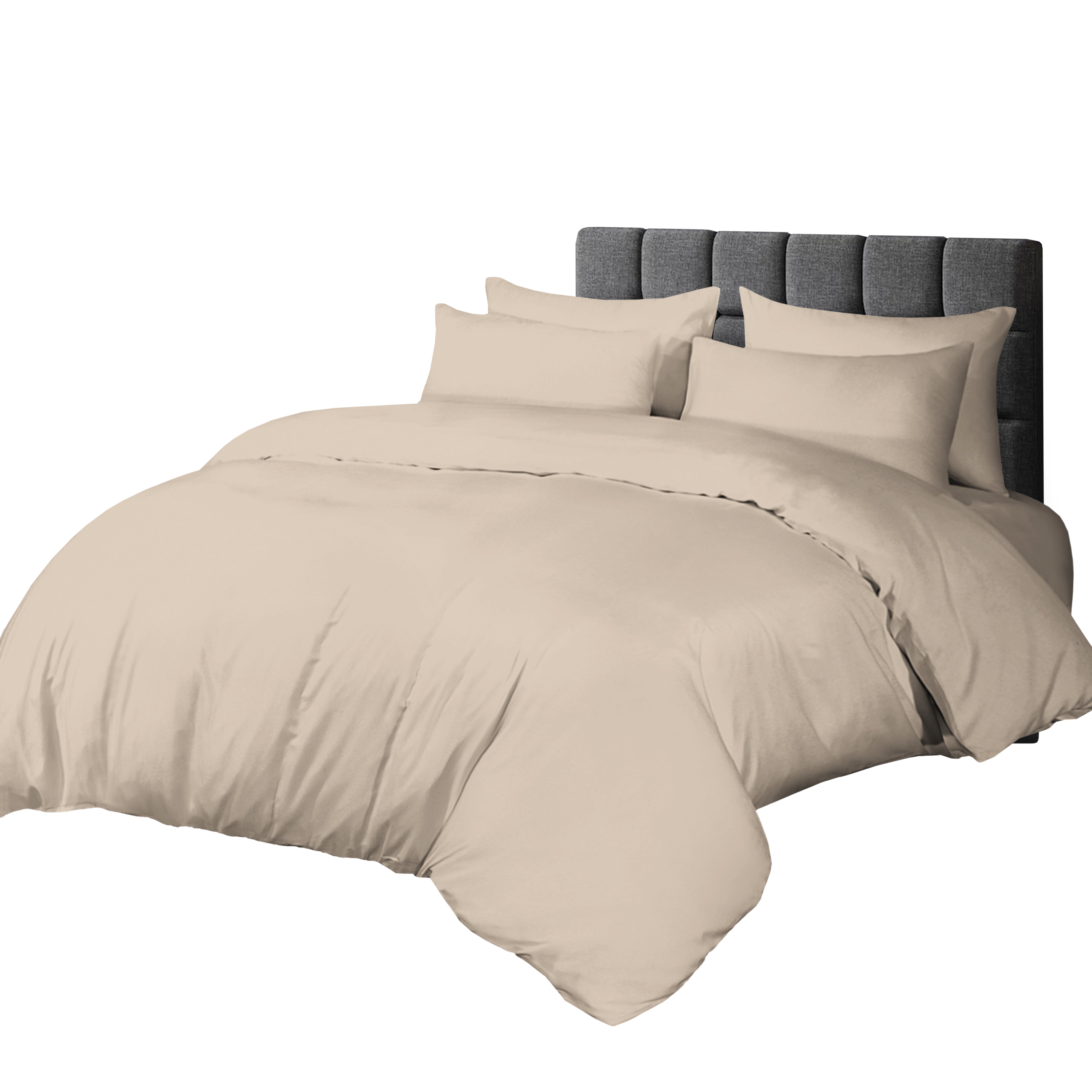 Siesta Zen 100% Egyptian Cotton Duvet Cover Set 300 Thread Count Percale Weave, Soft, Breathable & Luxury Hotel Quality Bedding